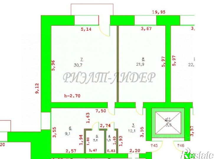 2-комн квартира улица Валерия Чаптынова, 34/1,  д. 34/1