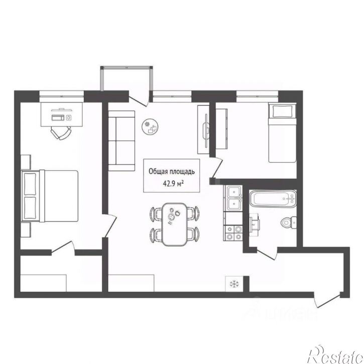 2-комн квартира Коммунистический пр-кт, 79,  д. 79